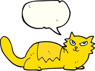 comic book speech bubble cartoon cat