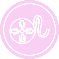 movie film reel circular icon