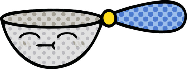 comic book style cartoon measuring spoon