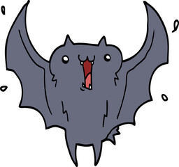 cartoon happy vampire bat