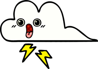 comic book style cartoon storm cloud