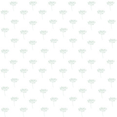 easter seamless pattern with eggs, rabbits, feathers and plants.