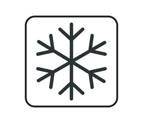 Monochromatic Suitable for freezer symbol. 
