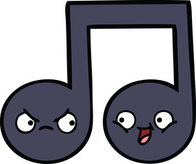 cute cartoon musical note