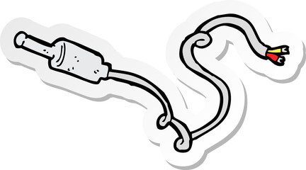 sticker of a cartoon plug