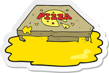 sticker of a cartoon pizza