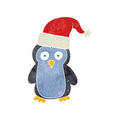 retro cartoon penguin