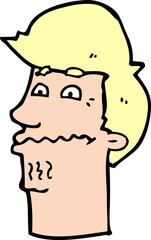 cartoon nervous man