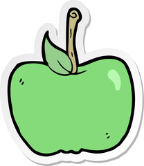 sticker of a cartoon apple