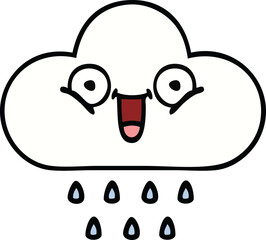 cute cartoon rain cloud