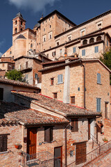 Fototapeta na wymiar View of Urbino's downtown city