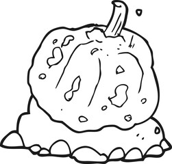 black and white cartoon squash