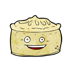 cartoon pie with face