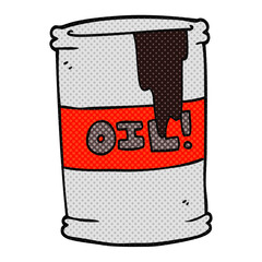 cartoon oil drum