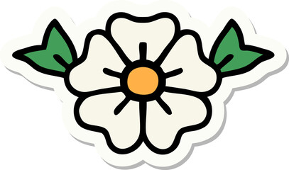 tattoo style sticker of a flower