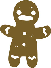 cartoon doodle gingerbread man