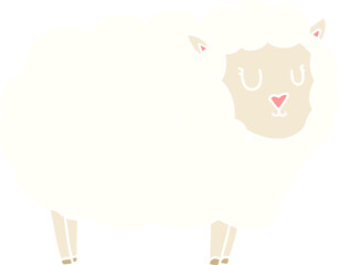 flat color style cartoon sheep