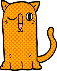 cartoon doodle funny cat