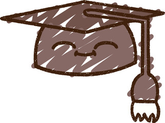 Graduation Cap Chalk Drawing