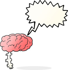 speech bubble cartoon brain