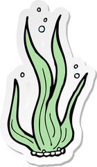 sticker of a cartoon seaweed