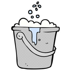 cartoon cleaning bucket