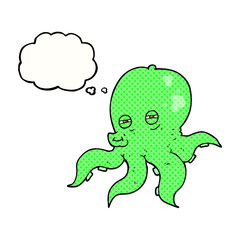 thought bubble cartoon octopus