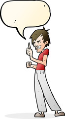 cartoon angry man arguing with speech bubble
