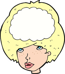 cartoon empty headed woman