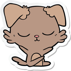 Fototapeta premium sticker of a cute cartoon dog