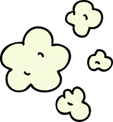 quirky comic book style cartoon clouds