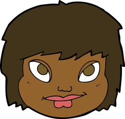 cartoon female face