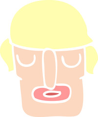 cartoon doodle male face