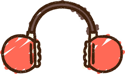 Headphones Chalk Drawing