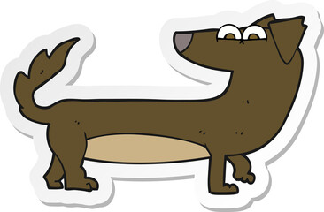 sticker of a cartoon dog