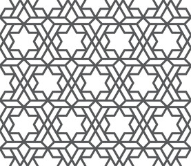 PNG seamless islamic pattern. Transparent Background illustration. Seamless girih pattern. Traditional Islamic Design. Mosque decoration element. Seamless geometric pattern. Ornamental pattern.