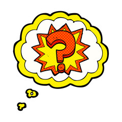 thought bubble cartoon question mark