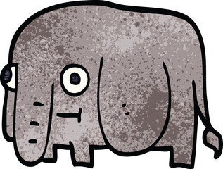 cartoon doodle elephant