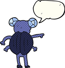 comic book speech bubble cartoon pointing insect