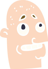 cartoon doodle bald man
