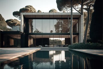 Modern House in italy, generative AI