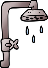 vector gradient illustration cartoon shower head