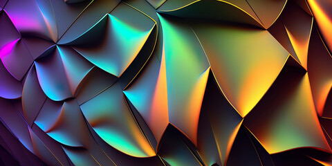 Fluid holographic iridescent shapes WALLPAPER