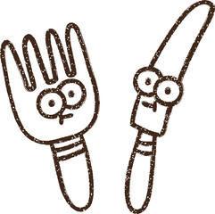 Cutlery Charcoal Drawing