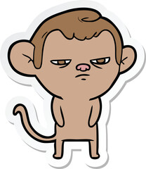 sticker of a cartoon monkey