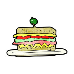 cartoon sandwich