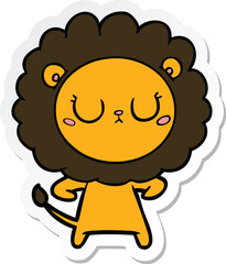 sticker of a cartoon lion