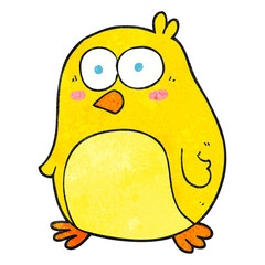 textured cartoon bird