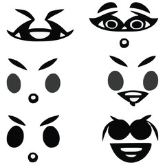 Eyes expressions vector file designs
