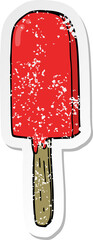 distressed sticker of a cartoon lollipop